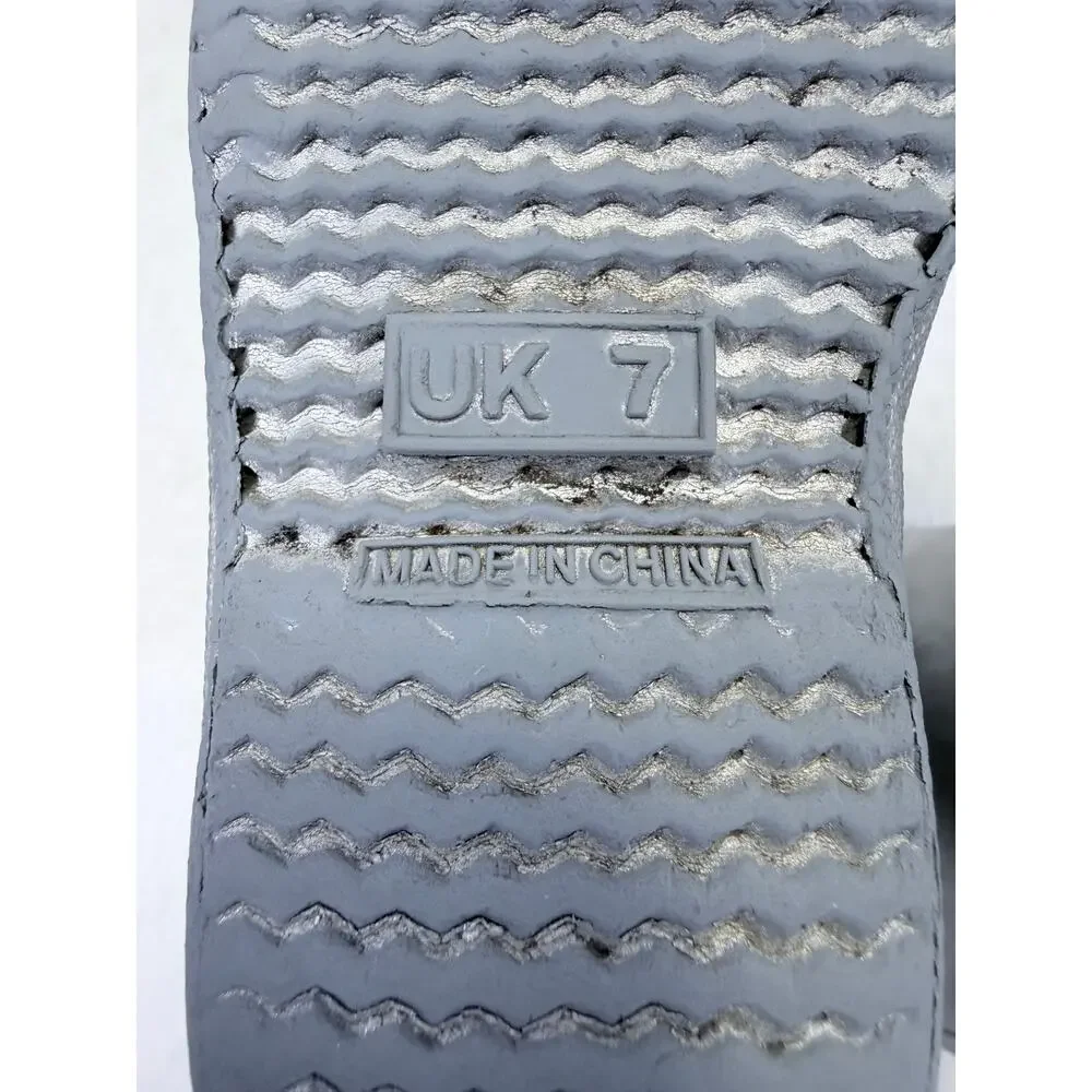 Hunter Kids Original First Classic Metallic Silver Rain Boots Size 8